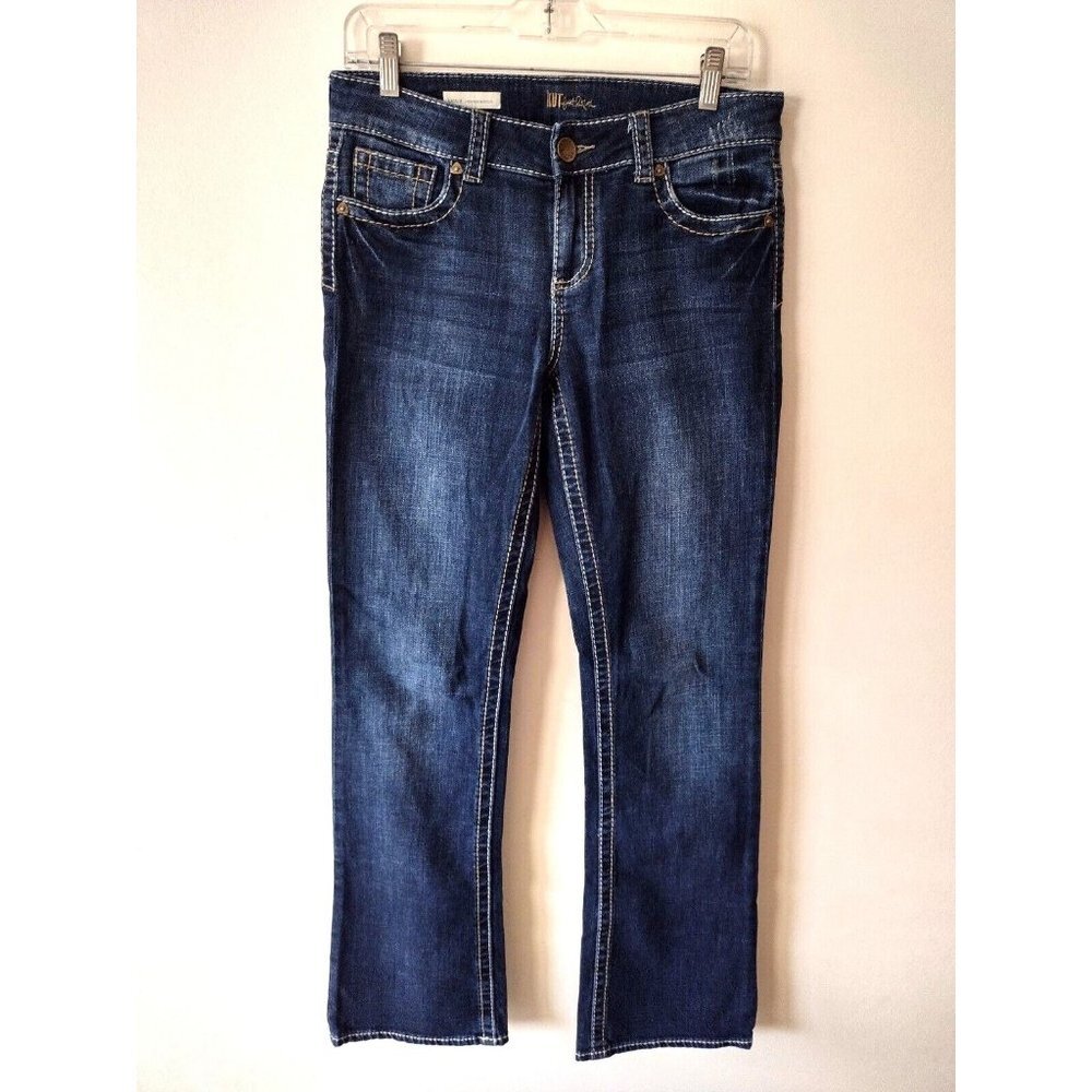KUT from the Kloth Natalie High Rise Bootcut Jeans Size 4 Blue Stretch Denim